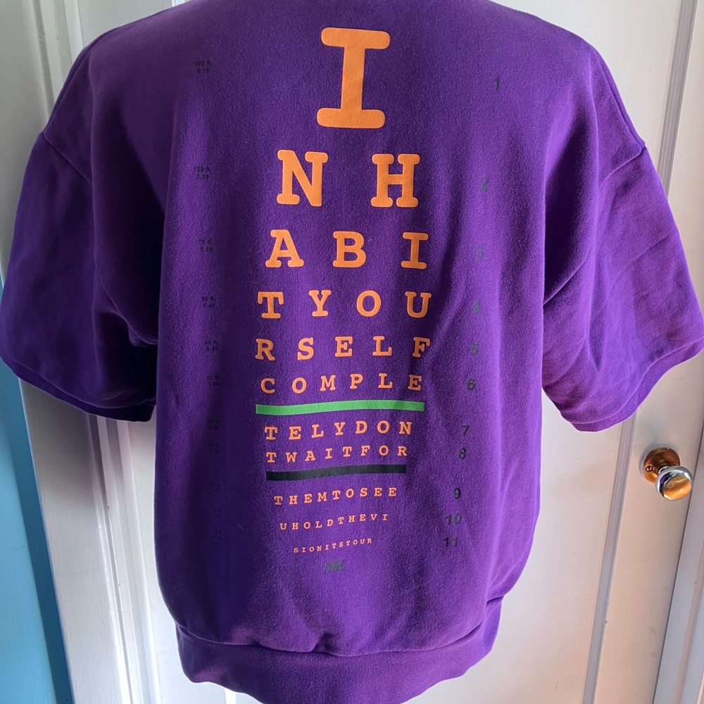 Melody Ehsani Purple women’s basketball Sweatshirt eye eye chart - Picture 3 of 7